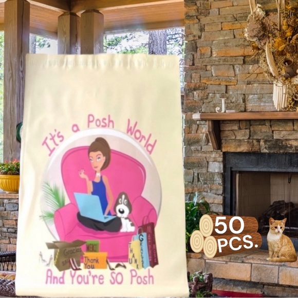 50 10X13 Poly Mailers Posh World PRICE IS FIRM - Picture 3 of 10